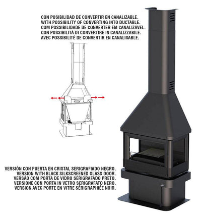 Lisboa 3C Chimenea de Leña Bronpi | Stockestufa – Esangar ✔