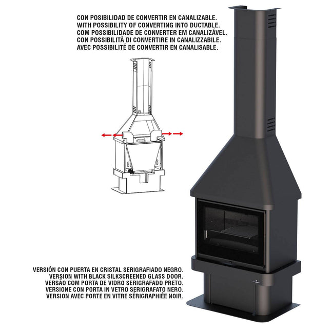 Lisboa de Bronpi | Chimenea Metálica de Leña | Stockestufa – Esangar ✔