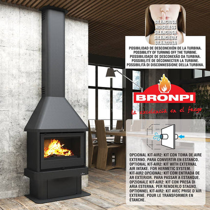 Lisboa de Bronpi | Chimenea Metálica de Leña | Stockestufa – Esangar ✔