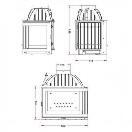 Chimenea 700 Angulo Cristal | Chimenea de leña moderna | Stockestufa-Esangar ✔