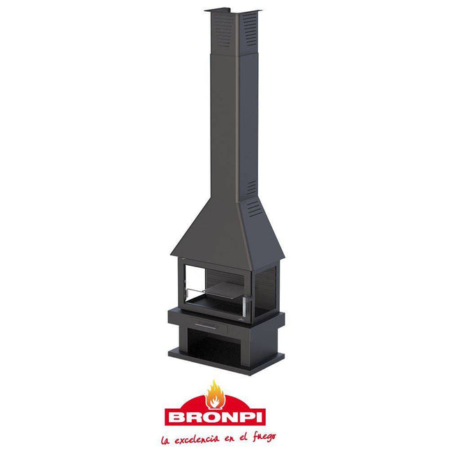 Huesca Chimenea Metálica de Leña de Bronpi |Stockestufa – Esangar ✔
