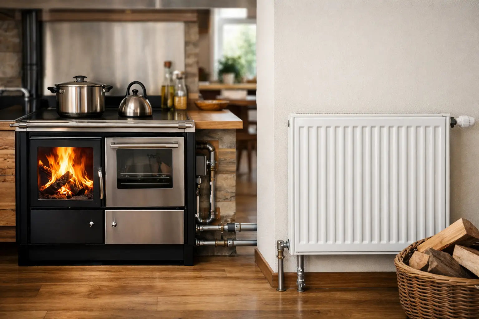 Elija termococina de leña para radiadores
