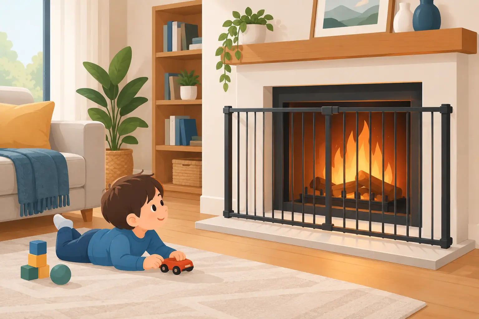 Seguridad de chimeneas para niños en casa