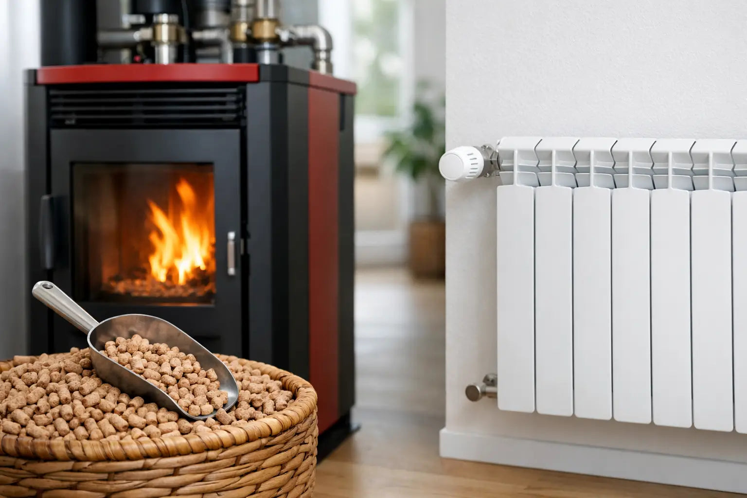 Cómo elegir una termoestufa de pellets para radiadores