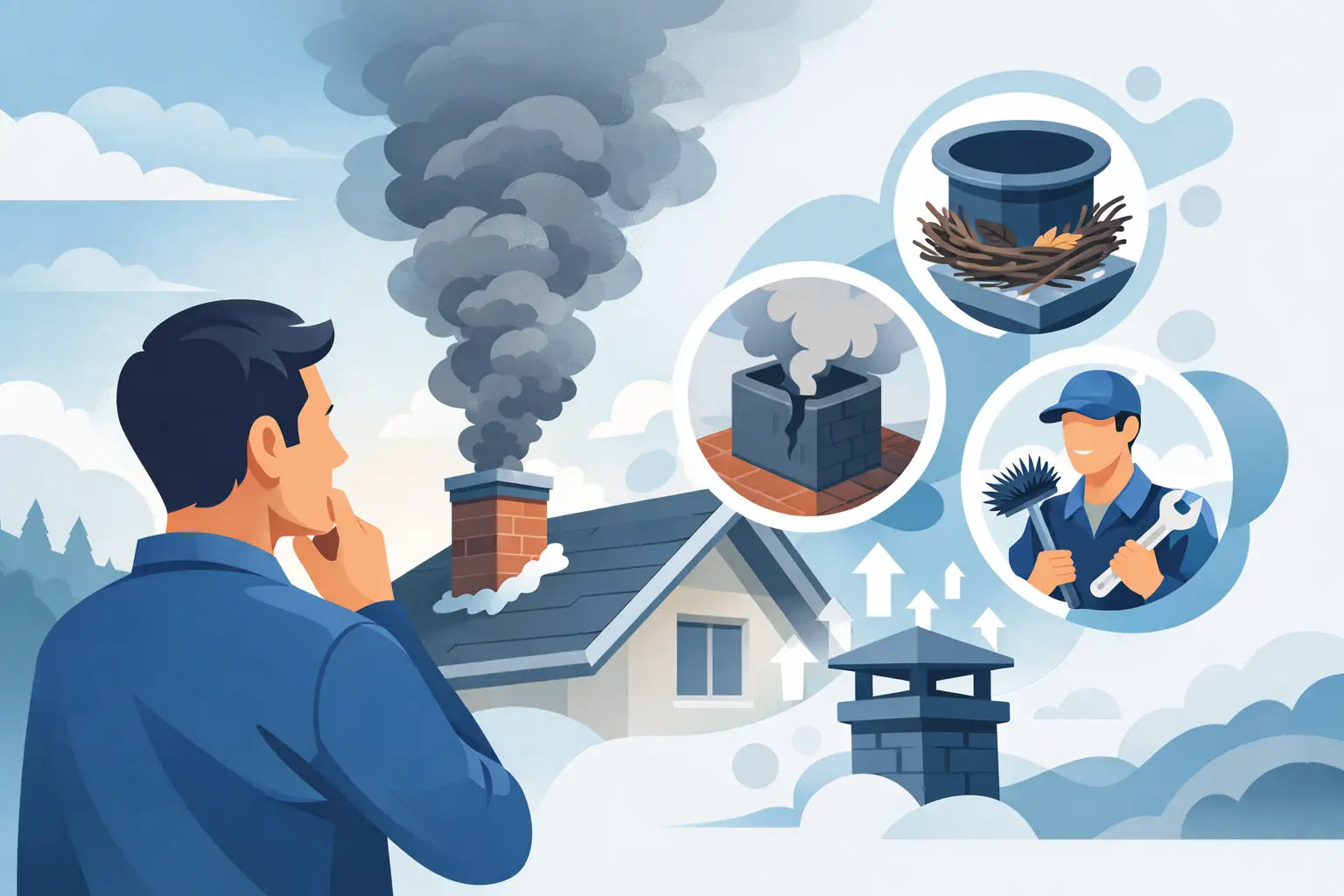 ¿Por qué mi chimenea tira humo? Causas y soluciones