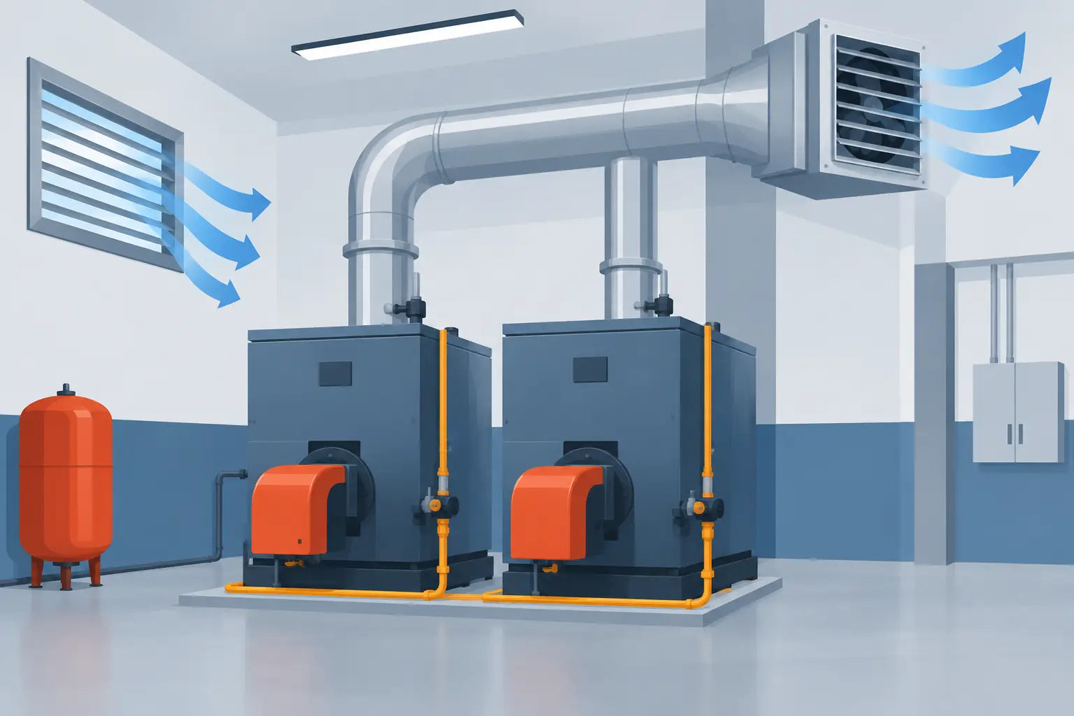 Ventilación sala calderas para una instalación segura