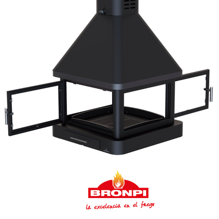 HUELVA C Chimenea Metálica de Leña de Bronpi | Stockestufa – Esangar ✔