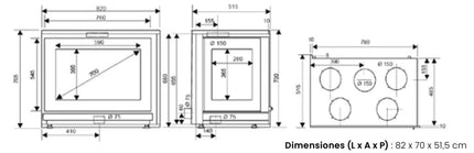 INSERTABLES HONORÉ 800 - VL1 D / VL1 G / VL2