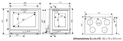 INSERTABLES HONORÉ 800 - VL1 D / VL1 G / VL2