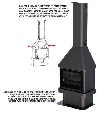  Lisboa de Bronpi | Chimenea Metálica de Leña | Stockestufa – Esangar ✔