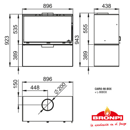 Cairo 90 Box | Estufa  de Leña Bronpi | Stockestufa – Esangar ✔