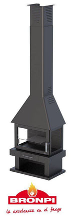 Huesca Chimenea Metálica de Leña de Bronpi |Stockestufa – Esangar ✔